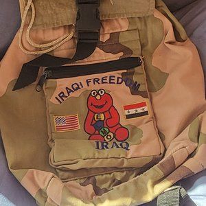 Vintage military mini backpack